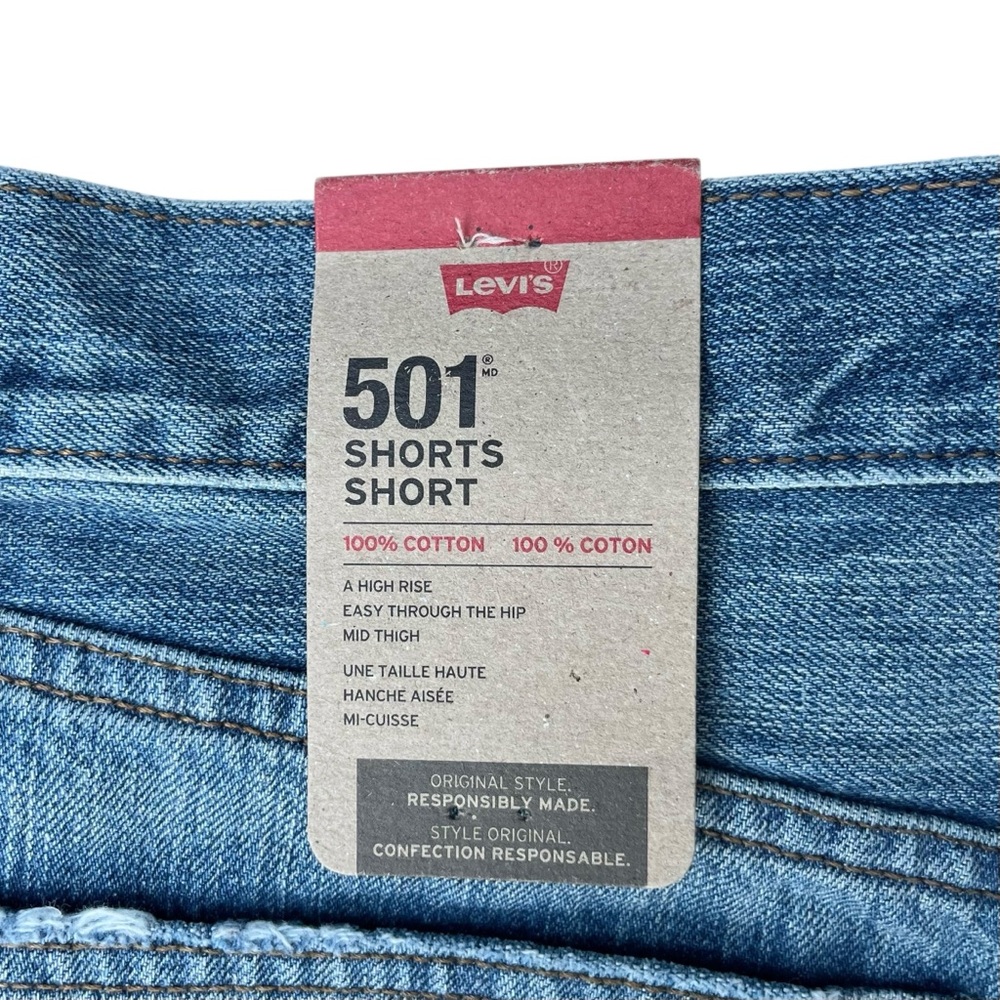 Levi’s 501 NWT Denim Jean Short High Rise 27 - Picture 13 of 13